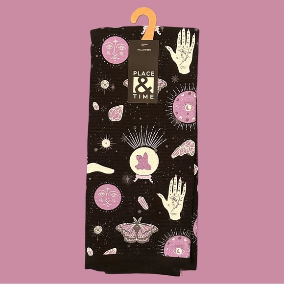 3 WITCHY MOON & MOTH KITCHEN TOWELS - Picture 2 of 2